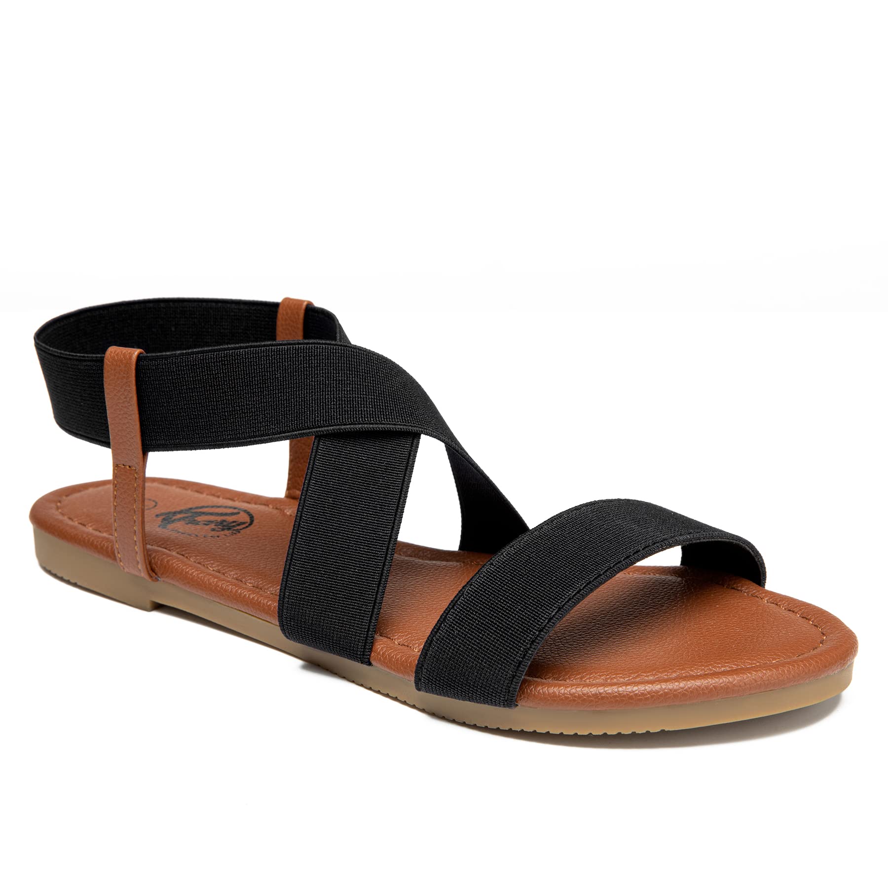 Trary Women's Open Toe Flat Sandal