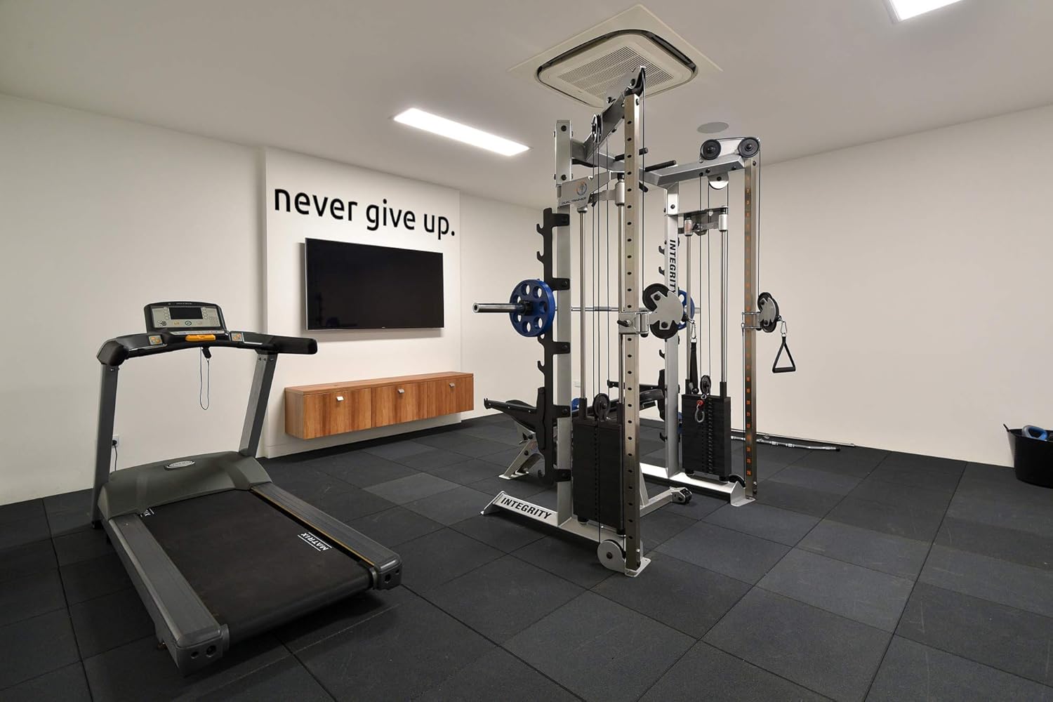 Never give up Over The Door Vinyl Wall Decal Sticker Art (48 - Black)