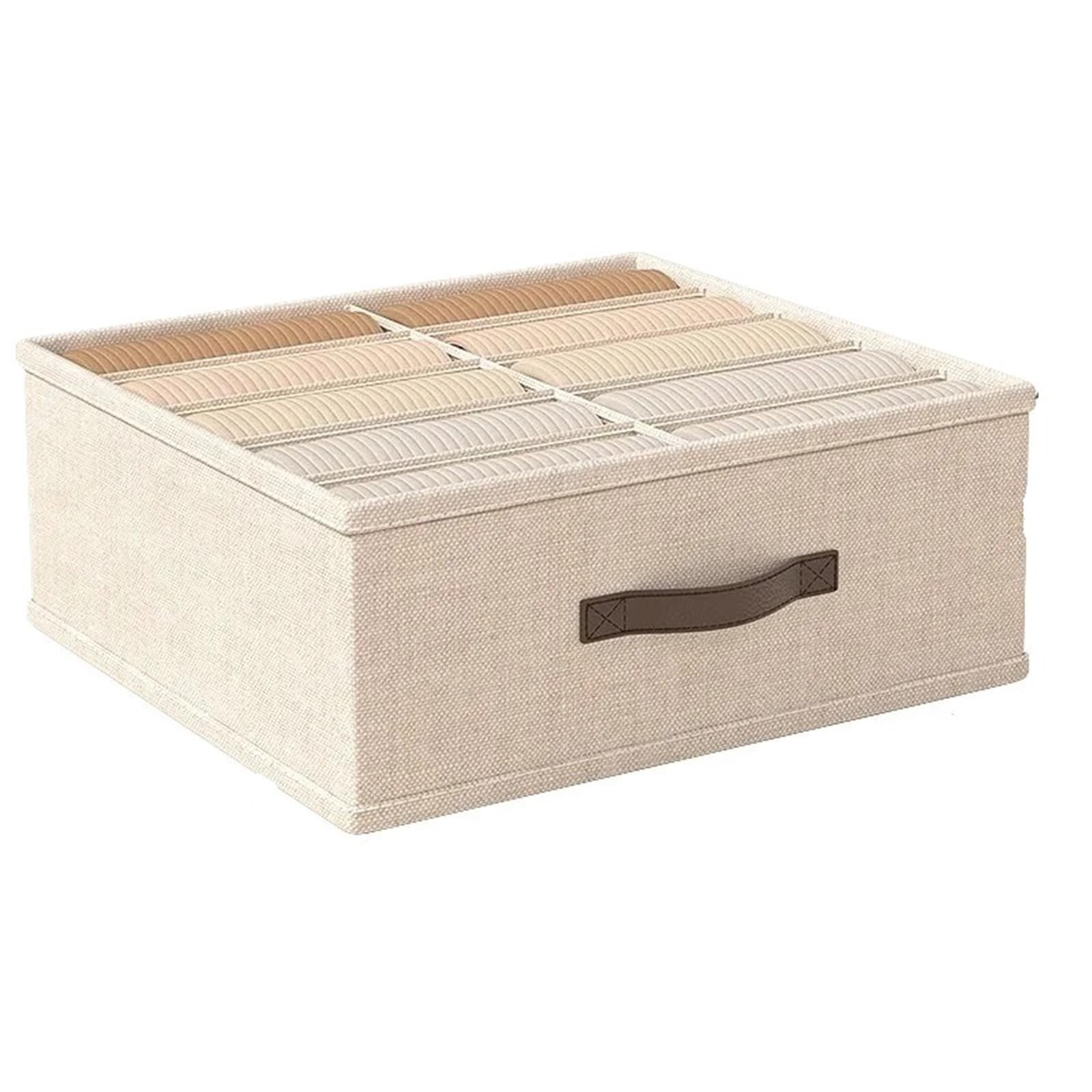 Organizador De Cajones Armario organizador de almacenamiento ropa, suéter, camiseta, caja, pantalones gruesos, interior, calcetines for el hogar(Beige)