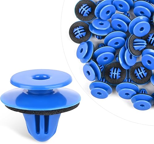 Miniatura 2 de GOOACC 50 piezas de nailon azul para apertura de arco de rueda, guardabarros para exteriores, retenedores con sellador compatibles con VWAudi