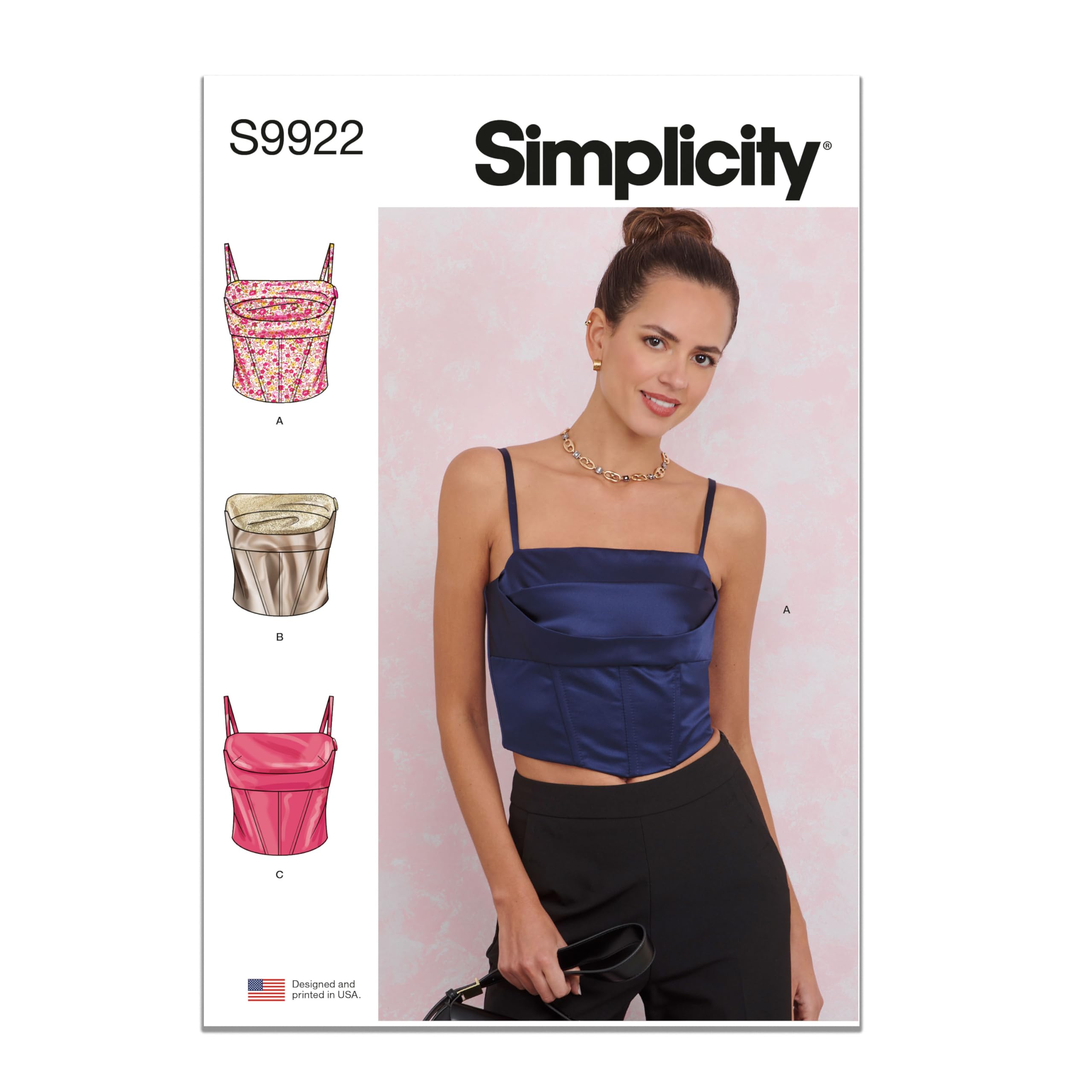 SIMPLICITY Sewing Pattern SS9922H5 Misses' Corsets H5 (6-8-10-12-14), Multicoloured, 6-14