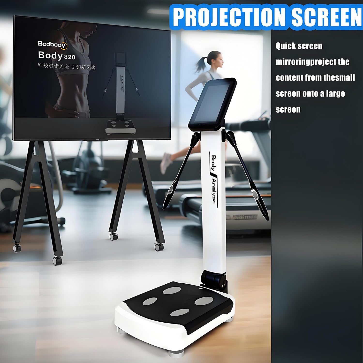 Scanner professionale per il monitoraggio della salute, analizzatore di grasso, scanner per la composizione corporea, strumento di monitoraggio, sincronizzazione WiFi, stampa in tempo reale