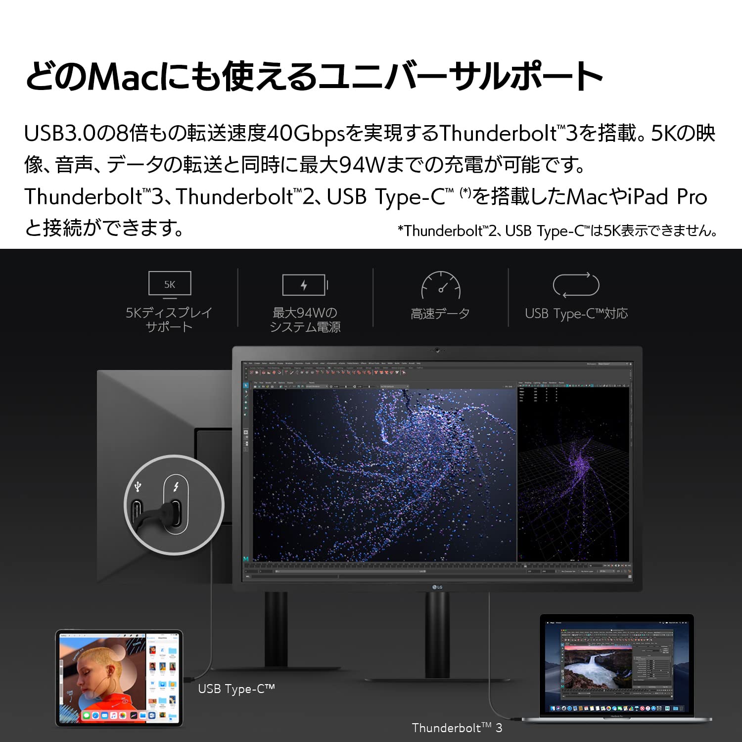 Amazon.co.jp: LG モニター ディスプレイ 27MD5KL-B 27インチ/Mac専用  