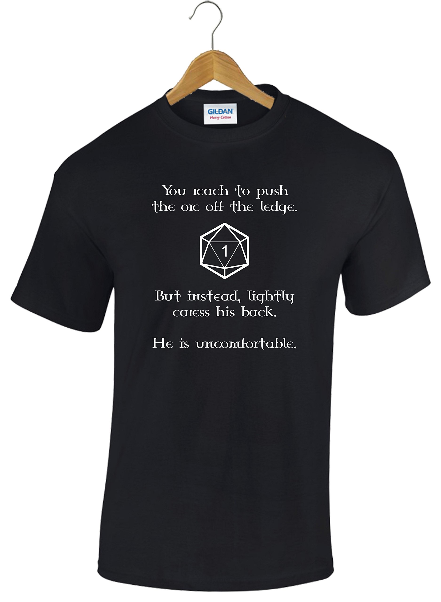 Uncomfortable Orc D20 DnD Dungeons And Dragons Roleplay RPG Tabletop Printed Fun Novelty Joke Unisex T-Shirt