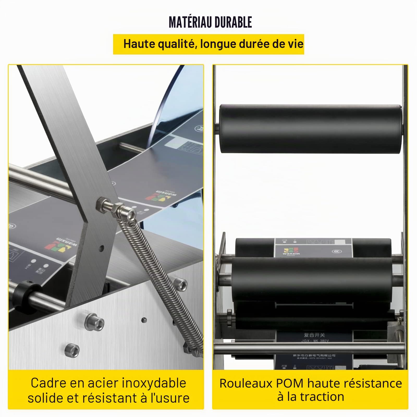 VEVOR MT-50 Étiqueteuse de Bouteilles Rondes Semi-Automatique 50 pièces/Min pour Bouteilles de 12 à 90 mm