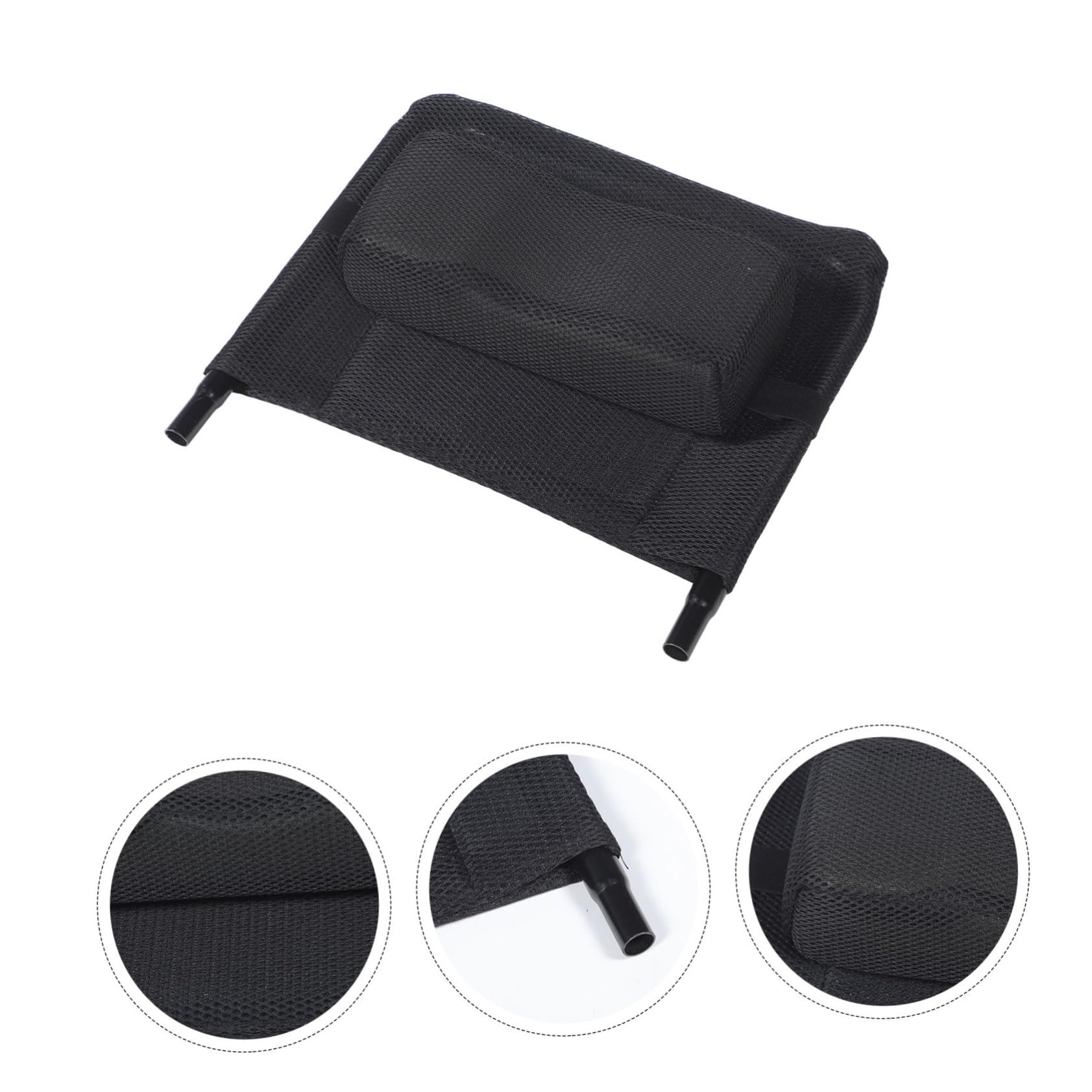 Accesorios Silla de Ruedas Respaldo Extraíble de Malla y Acero al Carbono, Reposacabezas Elevable para Soporte Cómodo del Cuello en Sillas de Ruedas