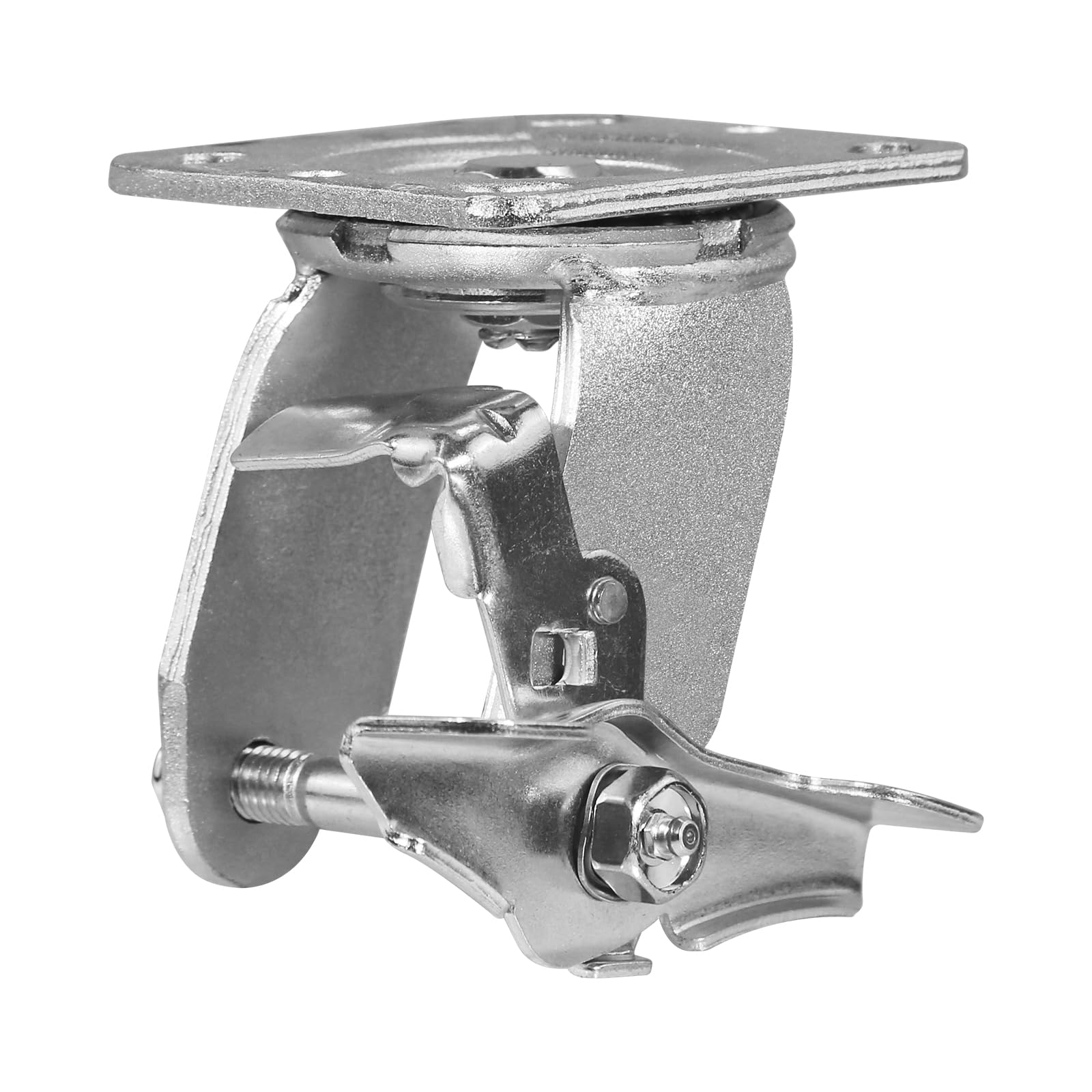 LONGRUNFORU Heavy Duty Rigid Caster Yoke – Zinc Plated Steel Frame, Up To 1000 Lbs Capacity