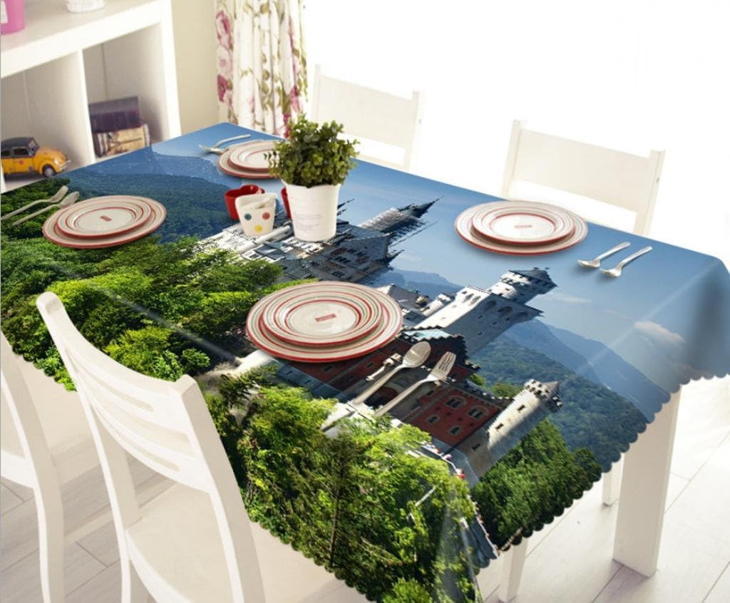 GFYWZ 3D Tablecloth Digital printing Tea cloth Dust-proof Polyester Rectangle Table cloth , 1