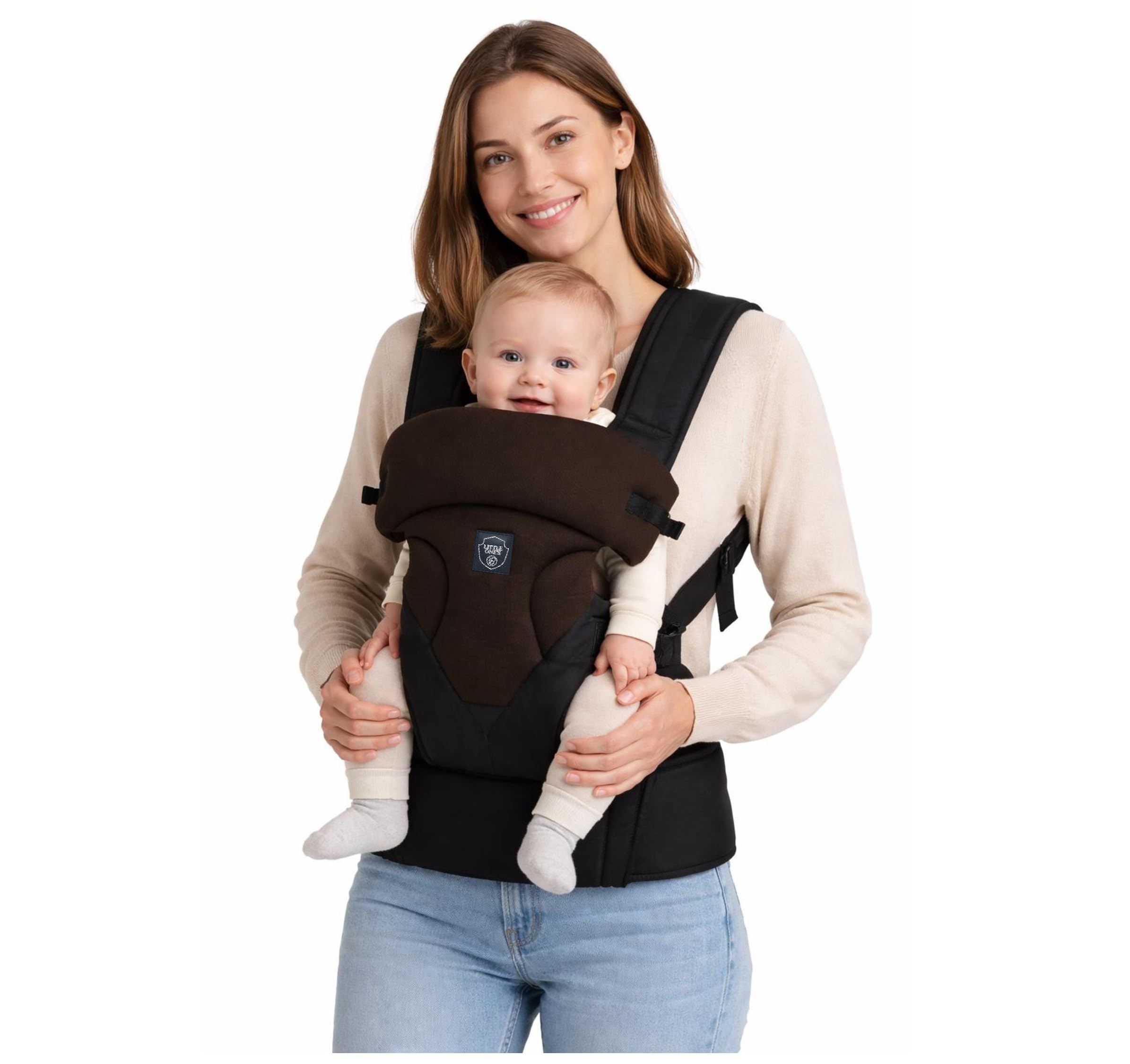 Glow Baby Carrier with 4 Carry Positions, Baby Carrier for 0-3 Years Baby, Adjustable New-Born to Toddler Carrier, Max Weight Up to 18 Kgs (Black)