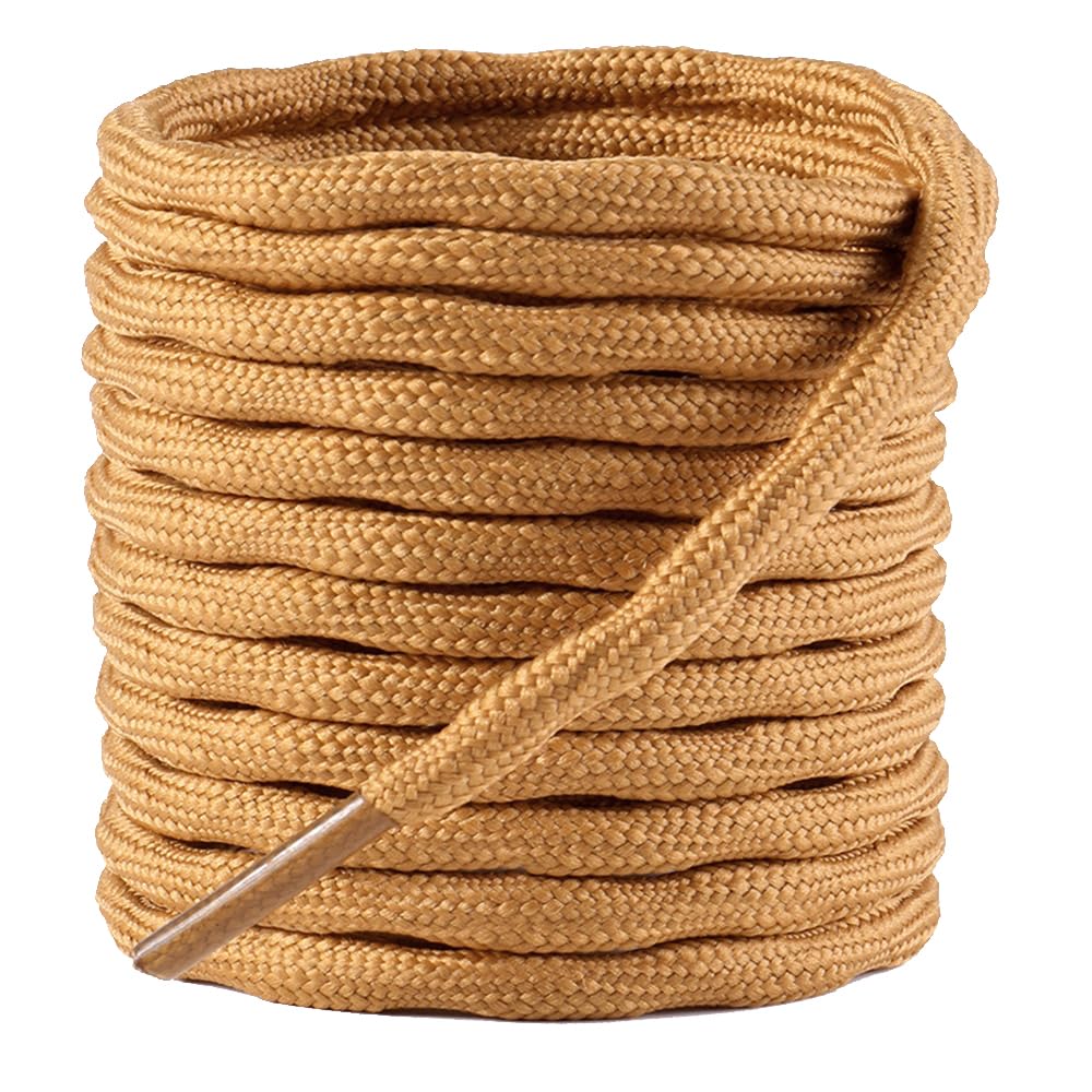 MOCATH 2 Pair Round Wave Shape Shoelaces Non Slip Boot Laces Heavy Duty Climbing Hiking Shoe Laces Sneakers Shoestrings