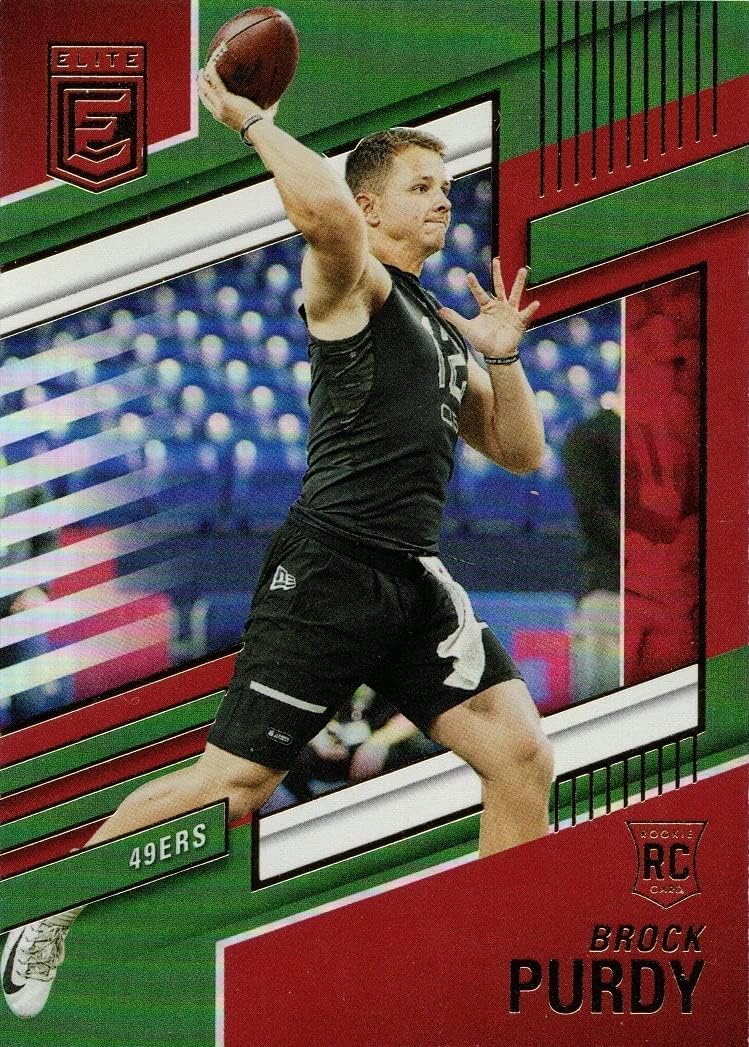 2022 Panini Elite Green Football #185 Brock Purdy Rookie Card 49ers