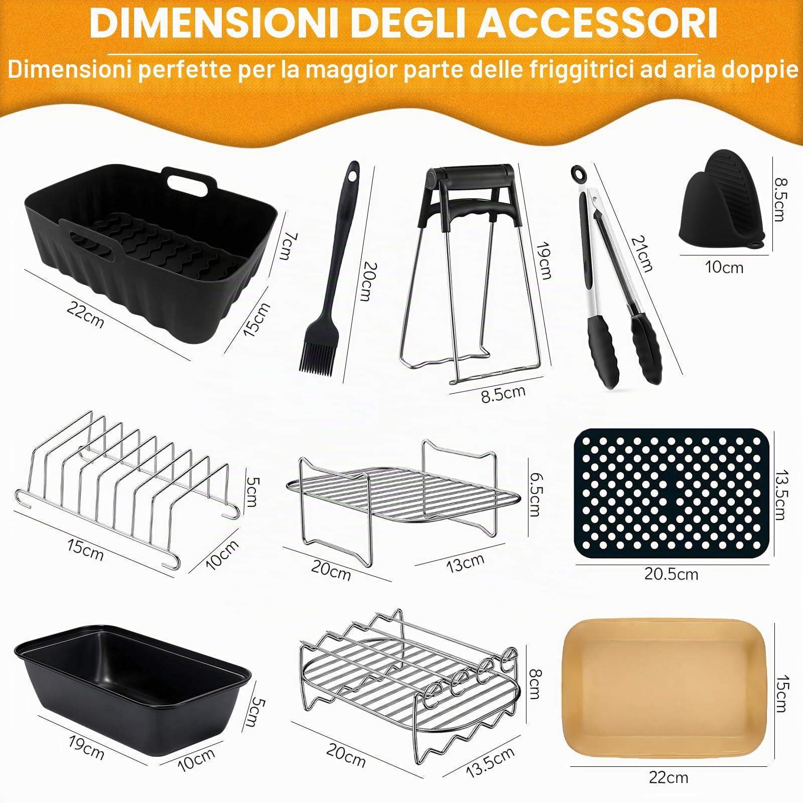 Accessori per friggitrice ad aria calda Ninja Foodi Max Dual Zone AF400EU AF451EU AF300EU 7.6L-9.5L, stampo in silicone per friggitrice ad aria calda Ninja