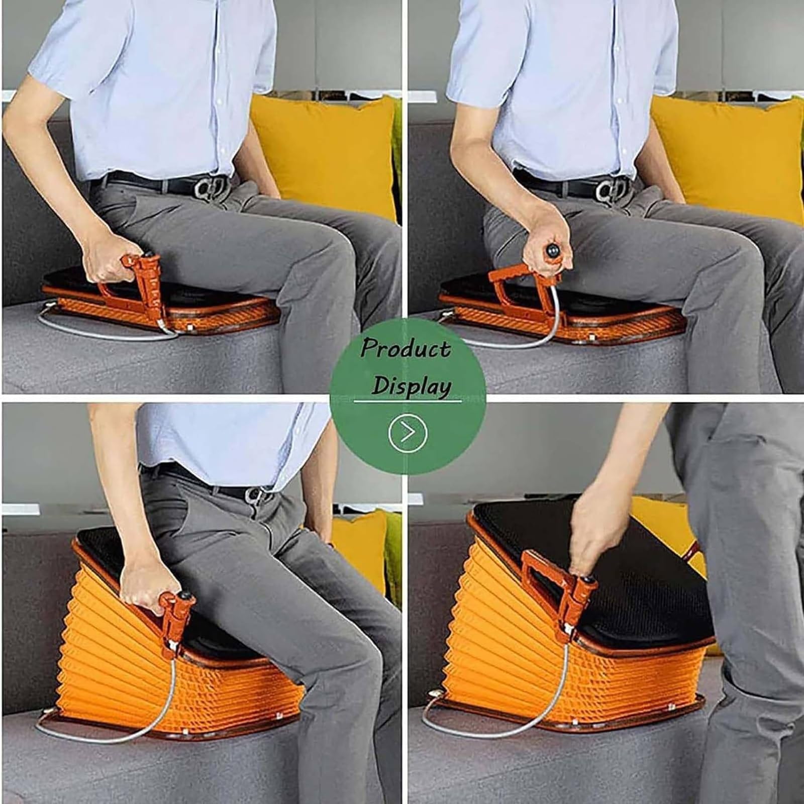 IMOSEI Stand-up Aid with Safety Armrests, Electric Lift Chair Cushion, 100kg Gravity, One-Button Lifting and One-Hand Operation, Suitable for The Elderly, Pregnant Women, and Patients