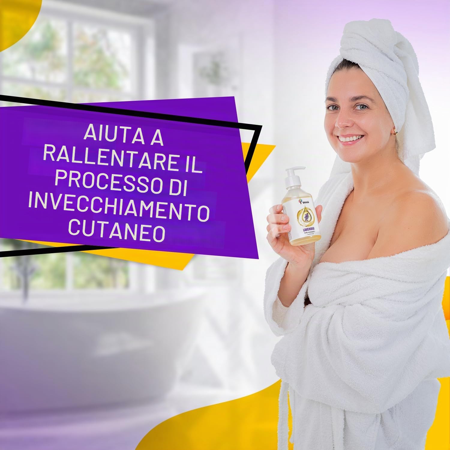 Verana Olio per Massaggio corpo Lavanda, Naturale, Senza OGM, Rilassante, Rende la Pelle Morbida ed Elastica, Calma il Sistema Nervoso, Massaggio Rigenerante e Nutriente, Aromaterapia (1L)