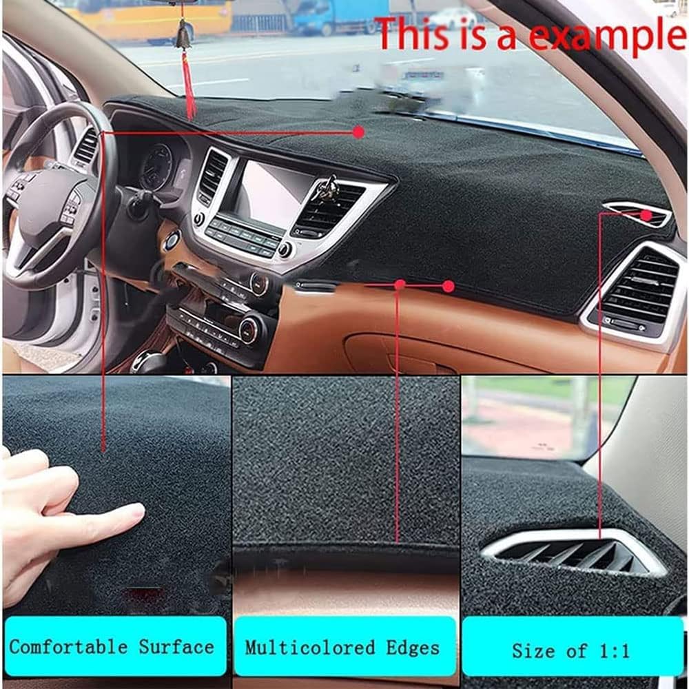Tappetino Copri Cruscotto Auto per Toyota Land Cruiser Prado J120 120 2003-2009,Antiscivolo Interna Protezione Accessori Copertura cruscotto Auto,A-LHD