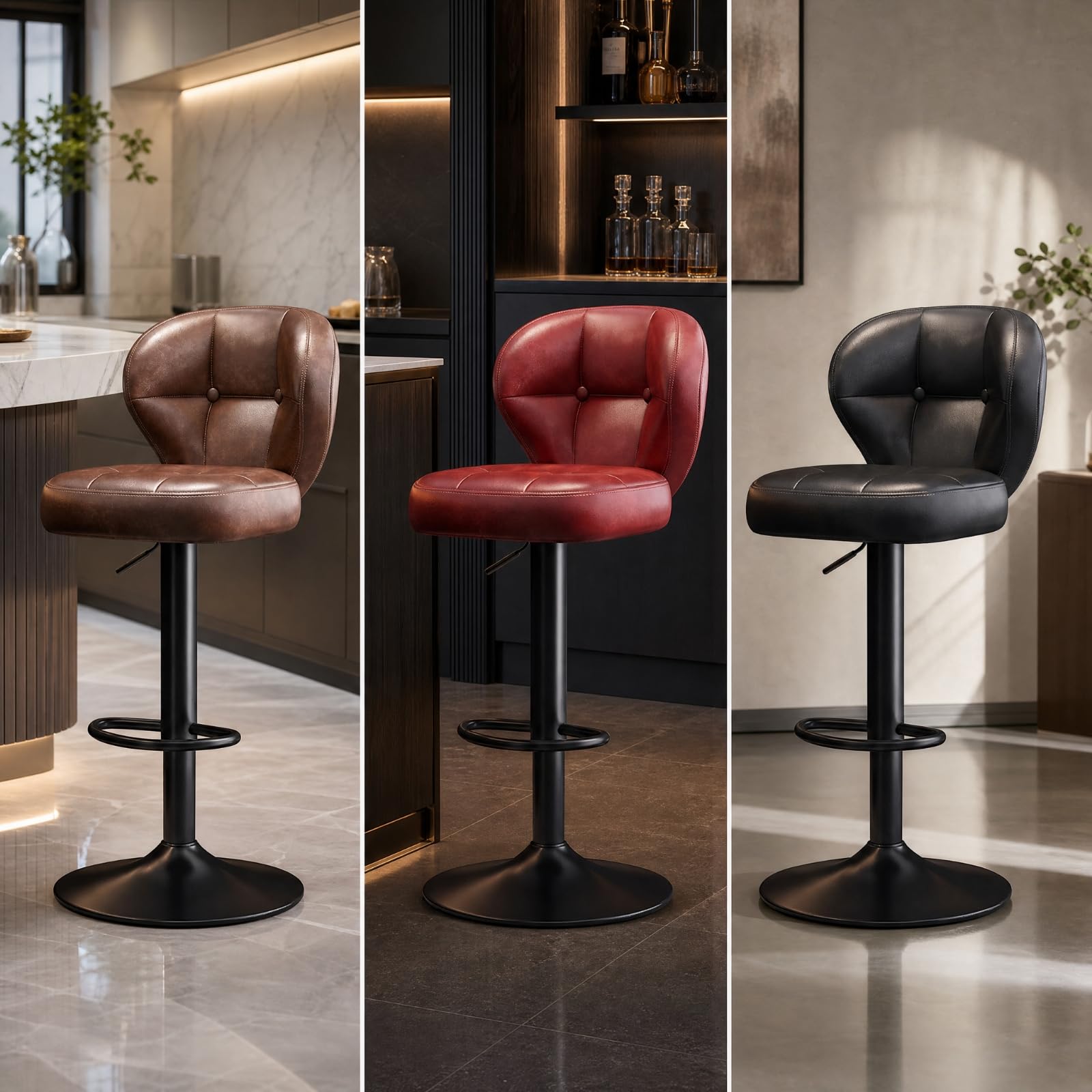 Comptoir Stable | Ergonomique, Bar, Confortable, pr Cuisine, Rouge