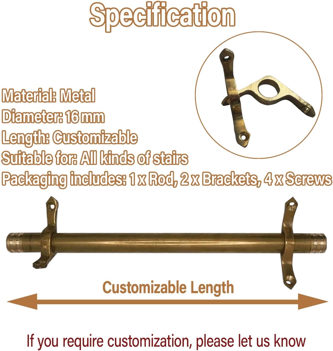 Safety Carpet Stair Rods,Stair Rods For Carpet Runners Antique Brass,Carpet Gripper Rods,26in 30in 34in 38in 40in 42in Long Rug Rods For Stairs(3pcs,76cm/30in)
