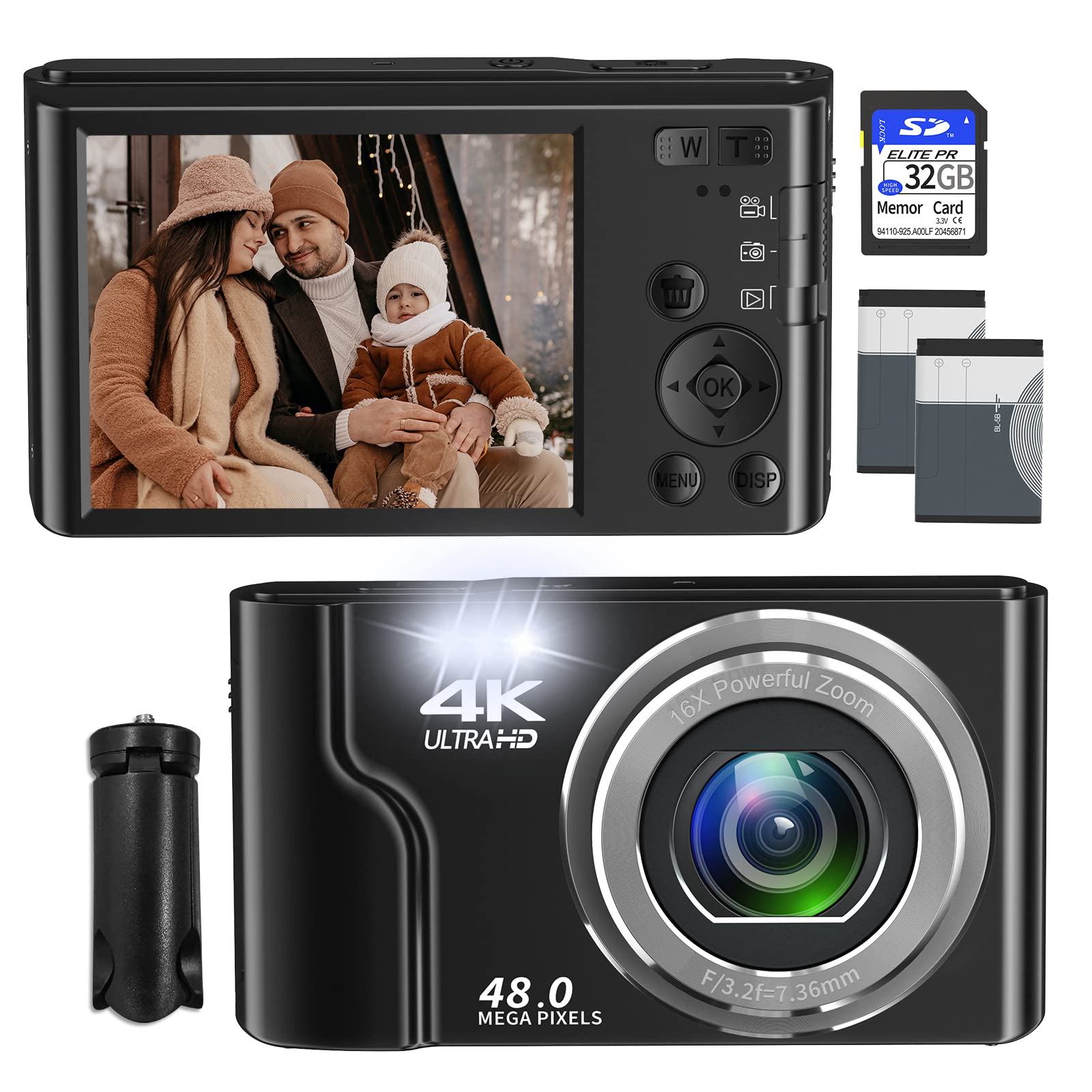 Amazon.com : Digital Camera,NIKICAM Kids Camera 2.7K 44MP with