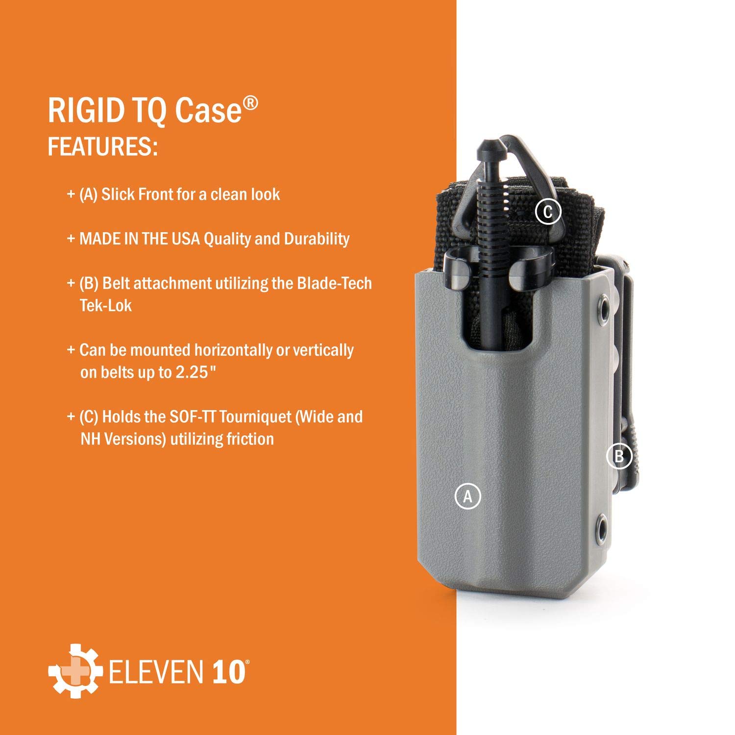 Eleven 10 Étui rigide pour garrot SOF-TT avec fixation ceinture Noir