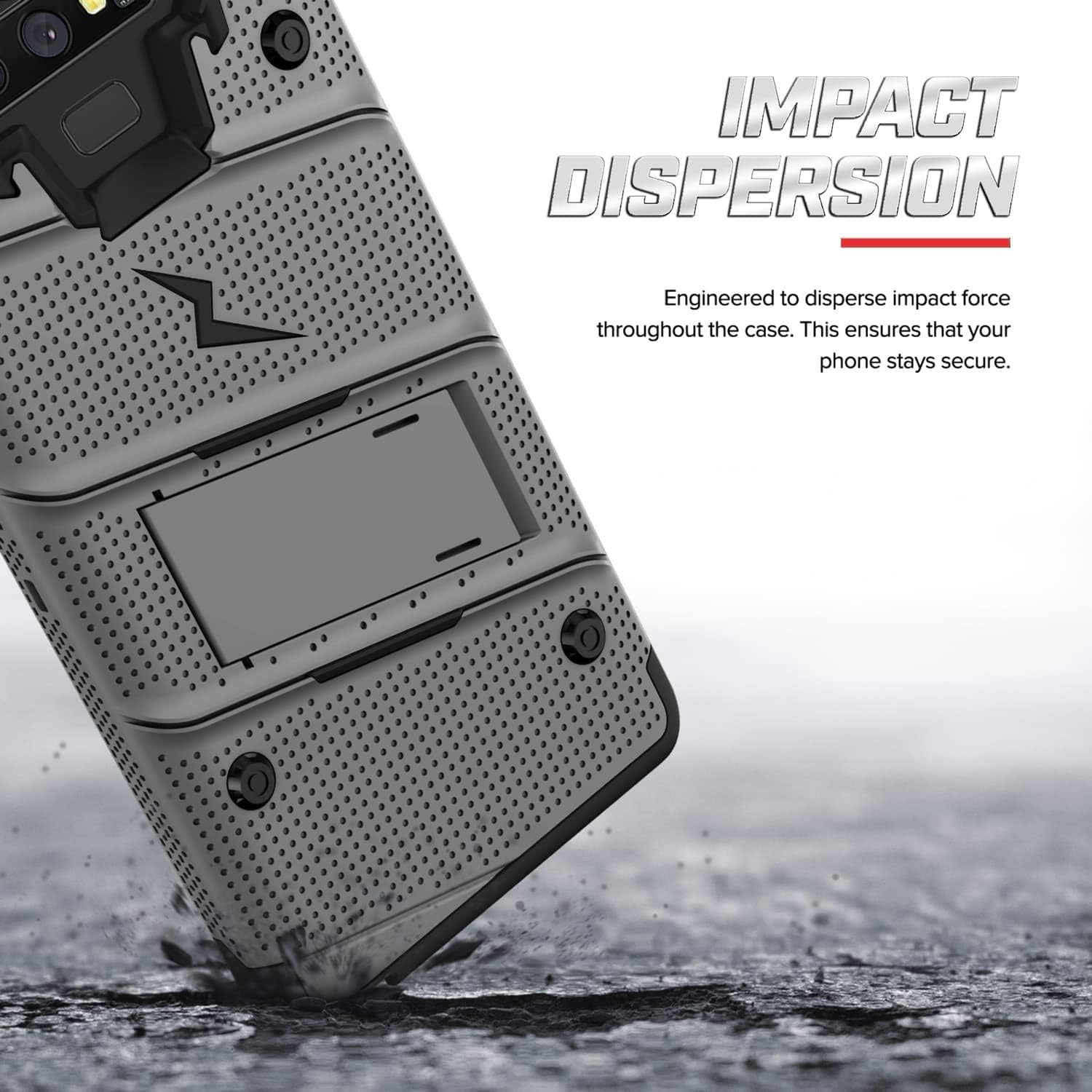 Zizo Compatible for Bolt Series with Military Grade Drop Tested and Tempered Glass Screen Protector for Samsung Galaxy Note 9