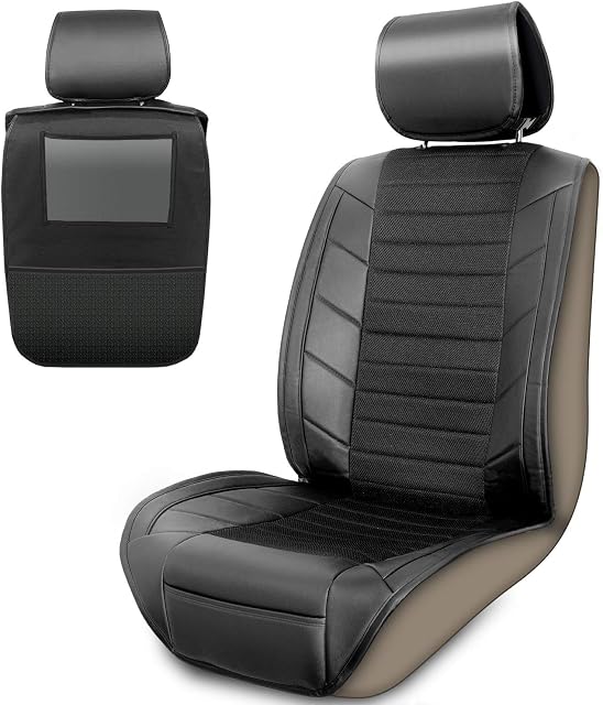 Upgrade4cars pokrowiec na przednie siedzenia samochodowe o wyglądzie skóry, ochraniacz na siedzenia samochodowe i organizer na tylne siedzenie, akcesoria samochodowe do wnętrza samochodu