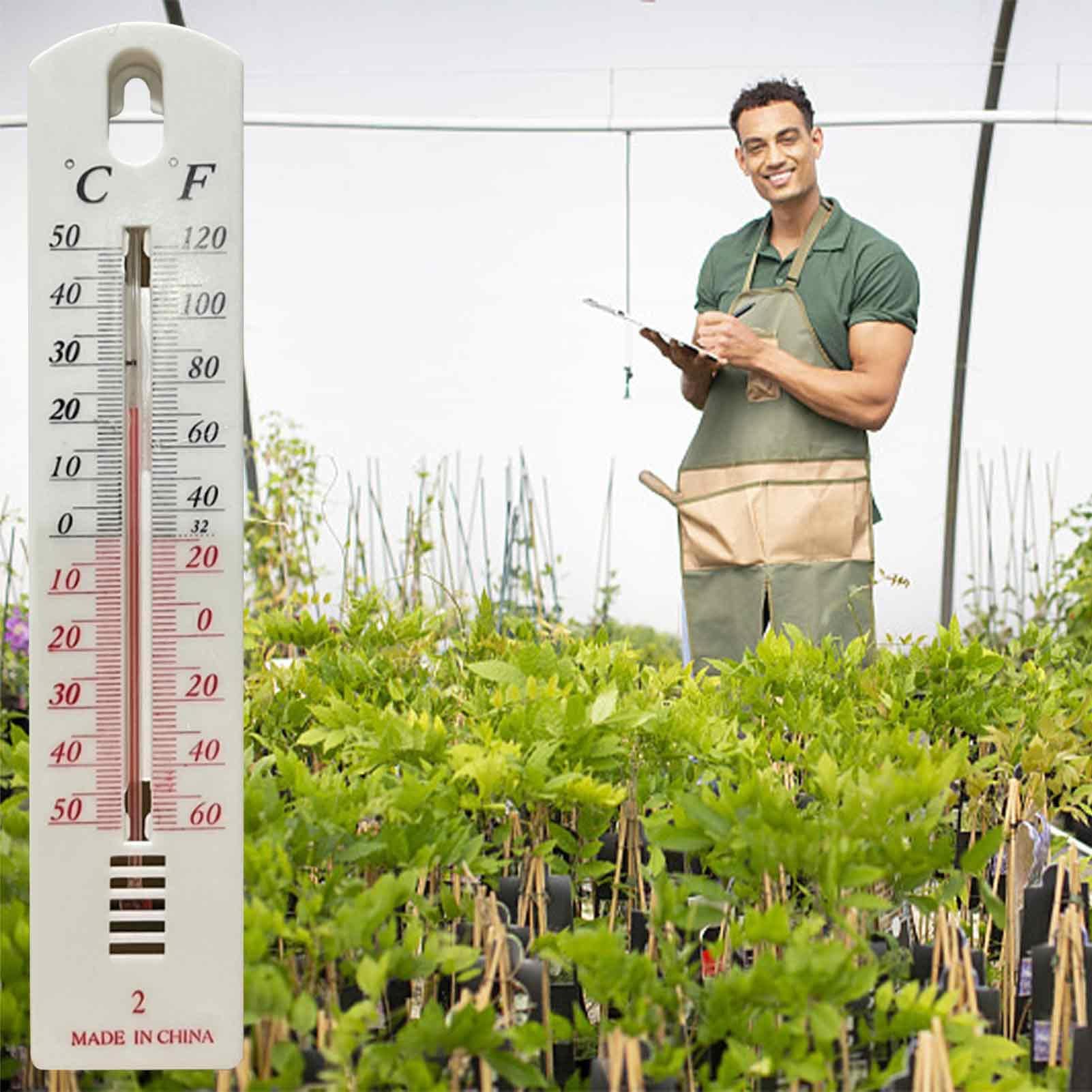 Analogowy termometr wewnętrzny, termometr zewnętrzny, 6 sztuk, 19,5 cm | termometr ogrodowy, wysoka dokładność, analogowy termometr pokojowy, termometr ścienny, miernik temperatury wewnątrz i na