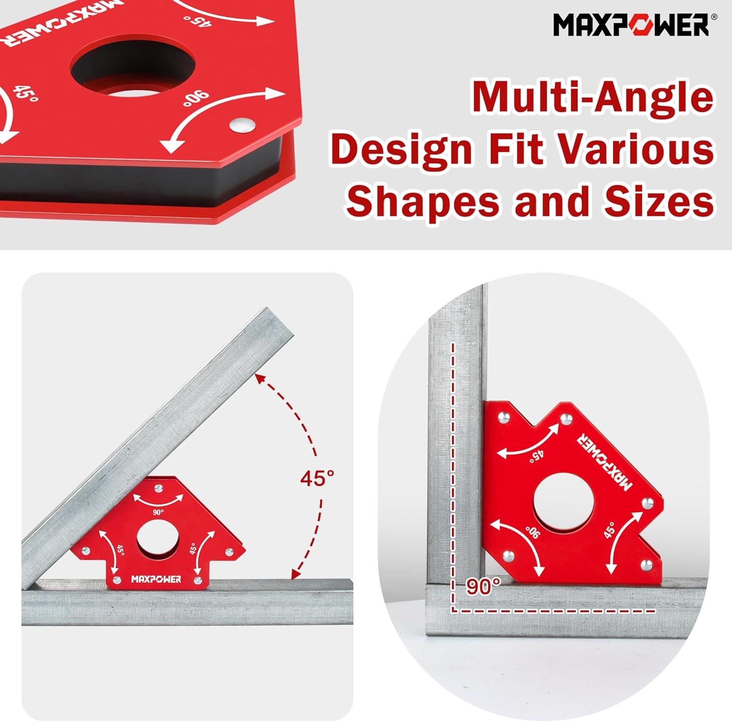 Wiltec Aimants De Soudure Avec Force De Maintien De 20 Kg, Équerre Magnétique De 150 X 102 X 16