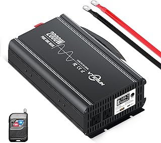 Sponsored Ad – Vterun 2000W Pure Sine Wave Inverter 12V DC to 110-120V AC Efficient Energy Converter for Home, RV Use with...