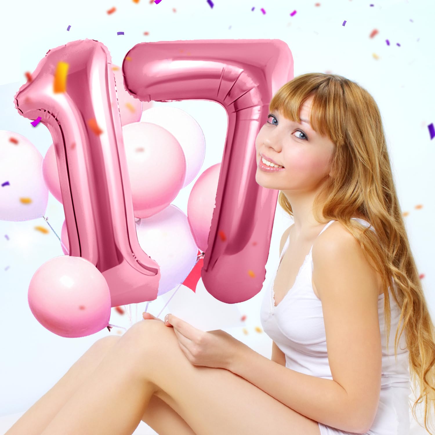 Jrzyhi numeri palloncini 17° compleanno gigante nero Foil Palloncino Numero 17 Elio GRAN NUMERO XXL numero 17 di buon 17 anni Numero palloncini per il compleanno deco della festa nuziale 32pollici