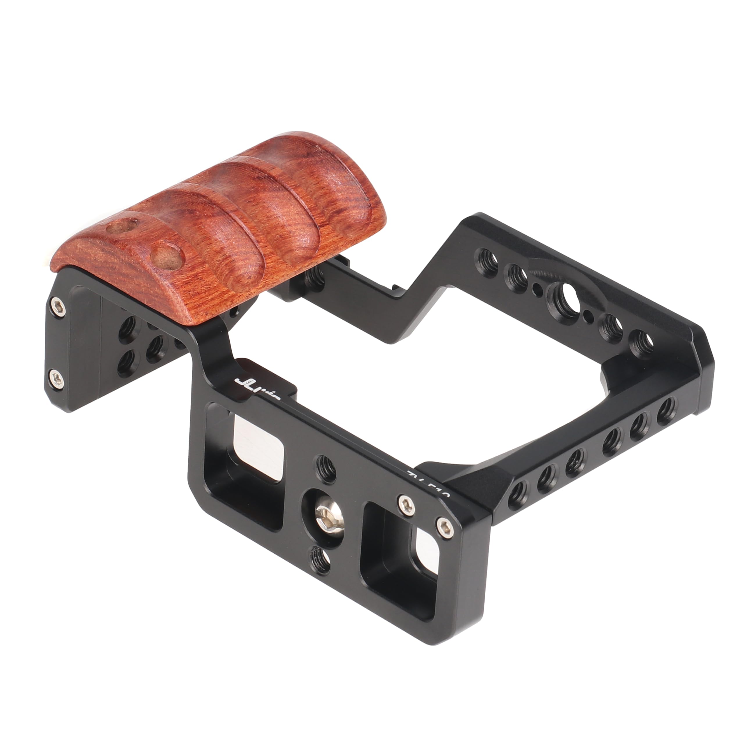 Hersmay ZVE10 - Jaula para cámara con mango lateral de madera, accesorios para cámara Sony ZV-E10 DSLR