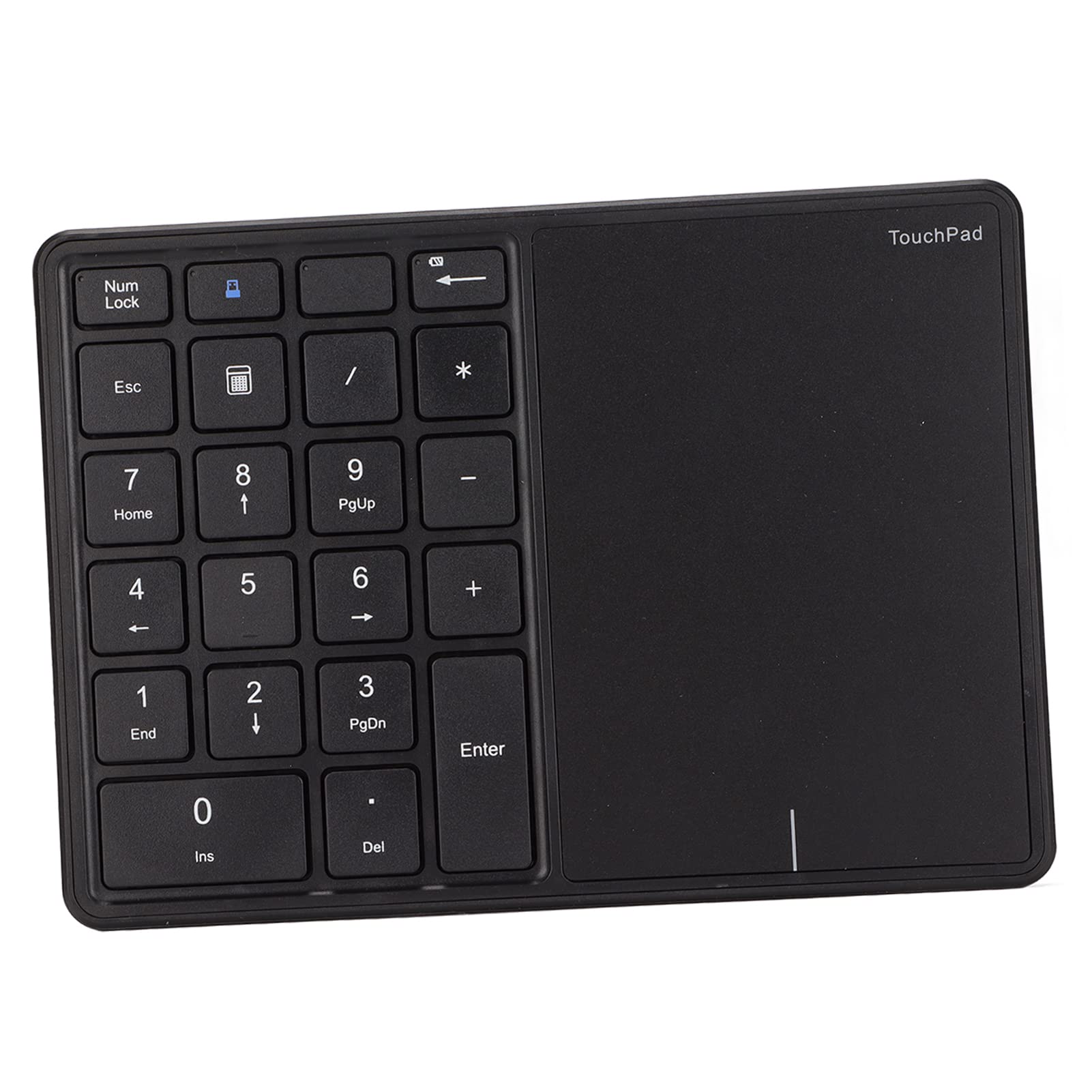 Bezprzewodowa Klawiatura Numeryczna z Panelem Dotykowym, Klawiatura Numeryczna Bluetooth do Laptopa, 22 Klawisze Bezprzewodowa Klawiatura Numeryczna BT Dual Mode, 2.4G 2 w 1 (Czarny)