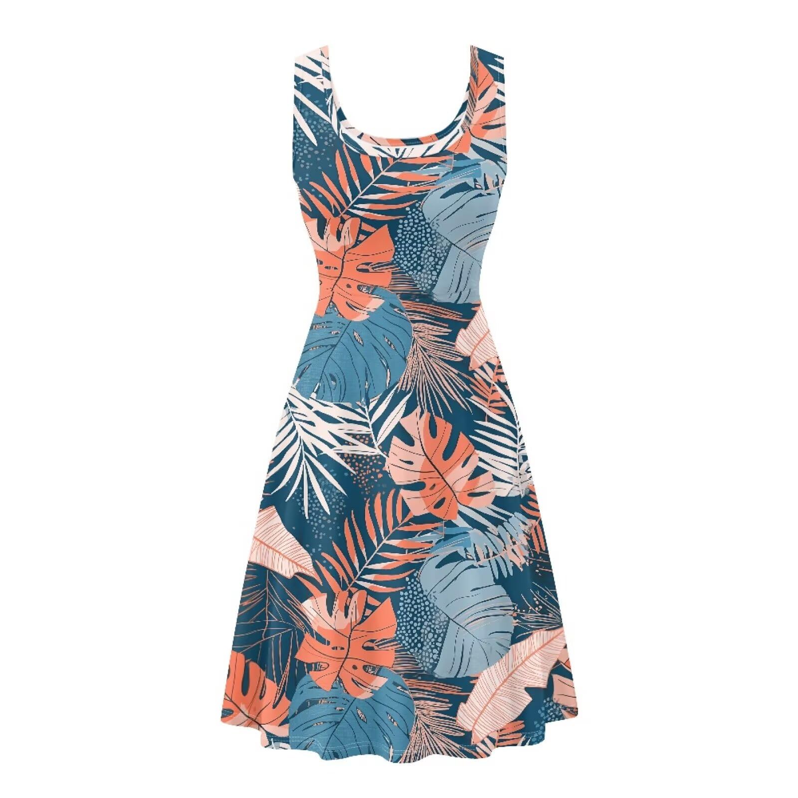 Dreaweet Casual Sleeveless Dresses for Women Girls, Round Neck Tank Dresses with Pockets Summer Sundress Size XS-4XL