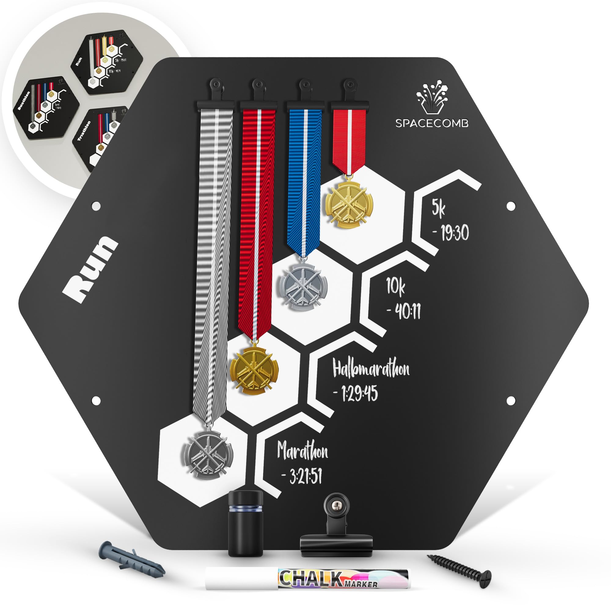 Medaillenhalter Bestzeiten Finisher Board Running Marathon Geschenk Zubehör Triathlon Duathlon Laufen Ultra Run Aufhänger Medaillen Aufbewahrung Halterung Medal Holder