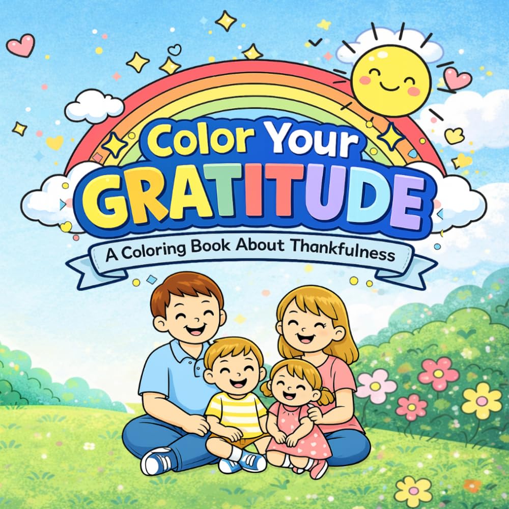 Color Your Gratitude. A Coloring book about Thankfulness.: A Mindful Coloring Book for Kids age 5-7 to Explore Thankfulness & Kindness