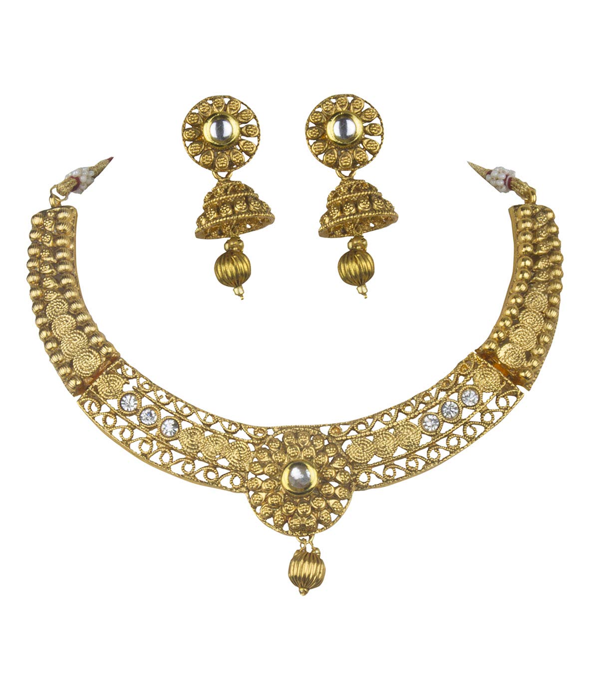 Piah Fashion Alloy Necklace Set Jewellery for Women (Gold) Piah Fashion Alloy Necklace Set Jewellery for Women (Gold)
