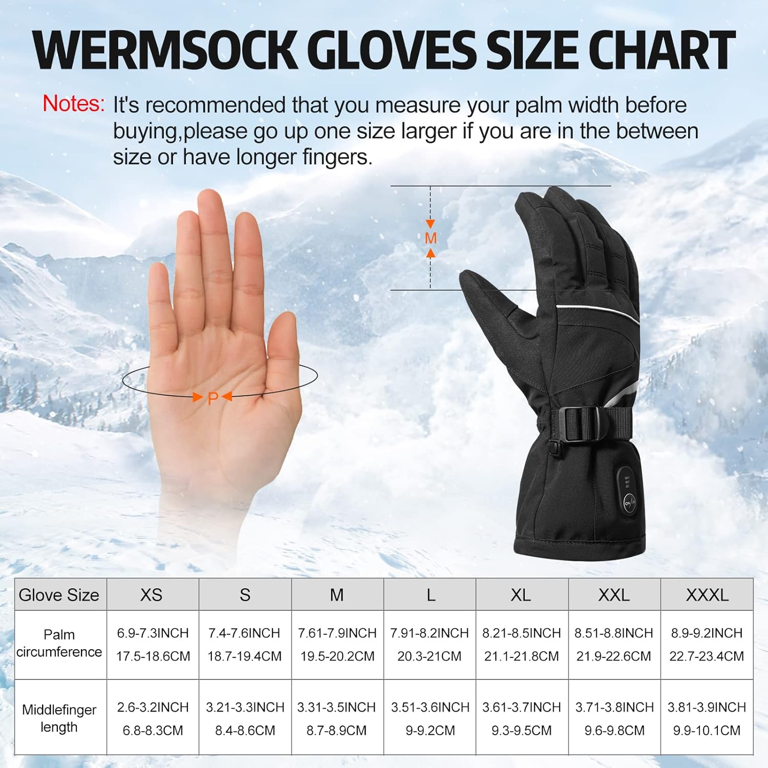 Heated Gloves for Men,Electric Battery Heated Ski Gloves,Touchscreen Waterproof Heating Gloves for Winter Outdoors Skiing Snow Motorcycle Fishing Hunting - Image 6
