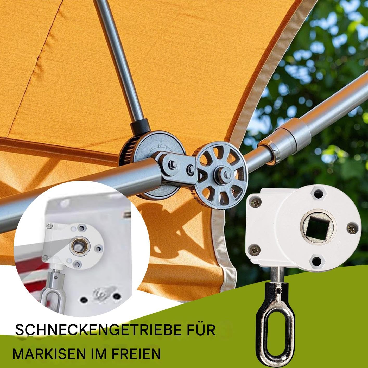 Para Toldos, Marcador Exterior - Engranaje Gusano | Toldos de Alto Rendimiento -Piezas de Repuesto - Accesorios de Mantenimiento Reutilizables, Equipamiento Portátil Al Aire Libre Para El