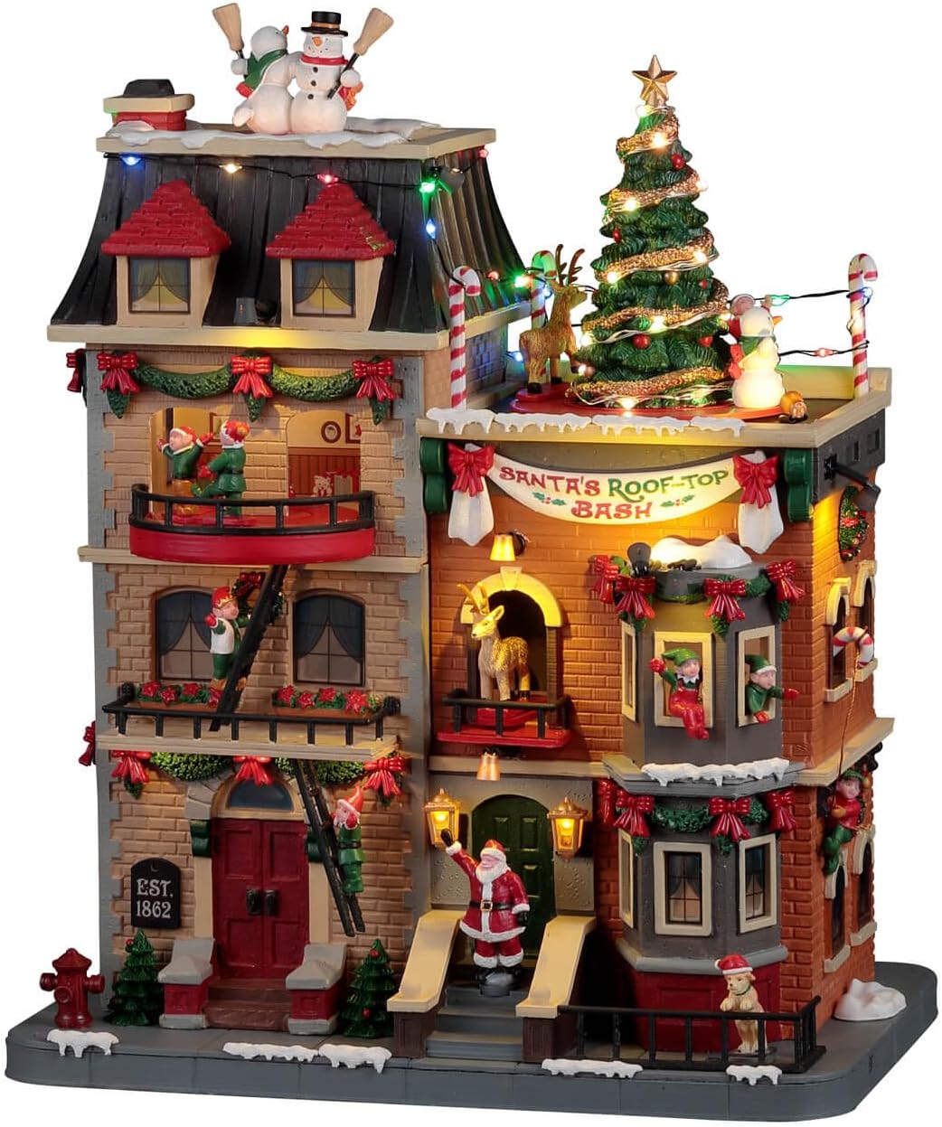 Lemax Santa's Rooftop Bash, with 4.5V Adaptor #25861