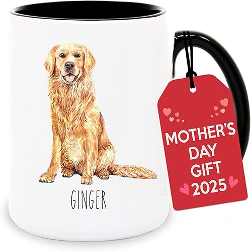 Golden Retriever Custom Coffee Mugs with Name for Dog Mom Dad - Personalized Gifts for Best Friends - Grandma Grandpa Present (Golden Retriever) Golden Retriever Custom Coffee Mugs with Name for Dog Mom Dad - Personalized Gifts for Best Friends - Grandma Grandpa Present (Golden Retriever)