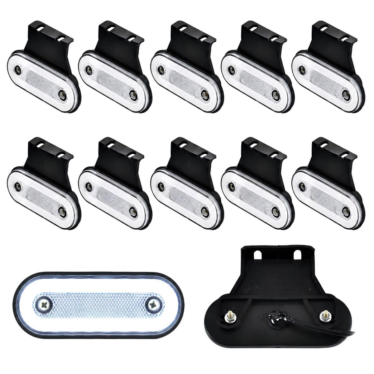 Amazon.co.jp: LED サイドマーカー 10個入り トラック トレーラー 固定