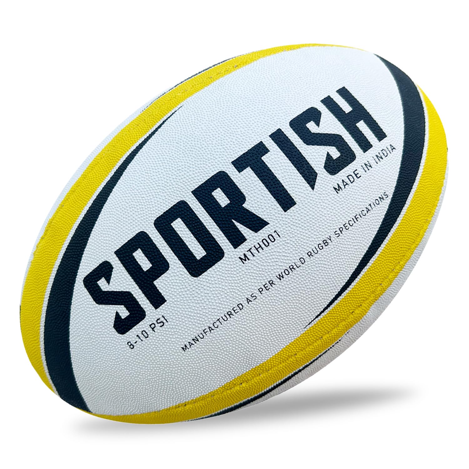 SPORTISH Match Ball Normal Grip - Size 3 Rugby Ball, Durable Match and Training Rugby Ball, Ideal for Skill Development, Coaching and Recreational Play