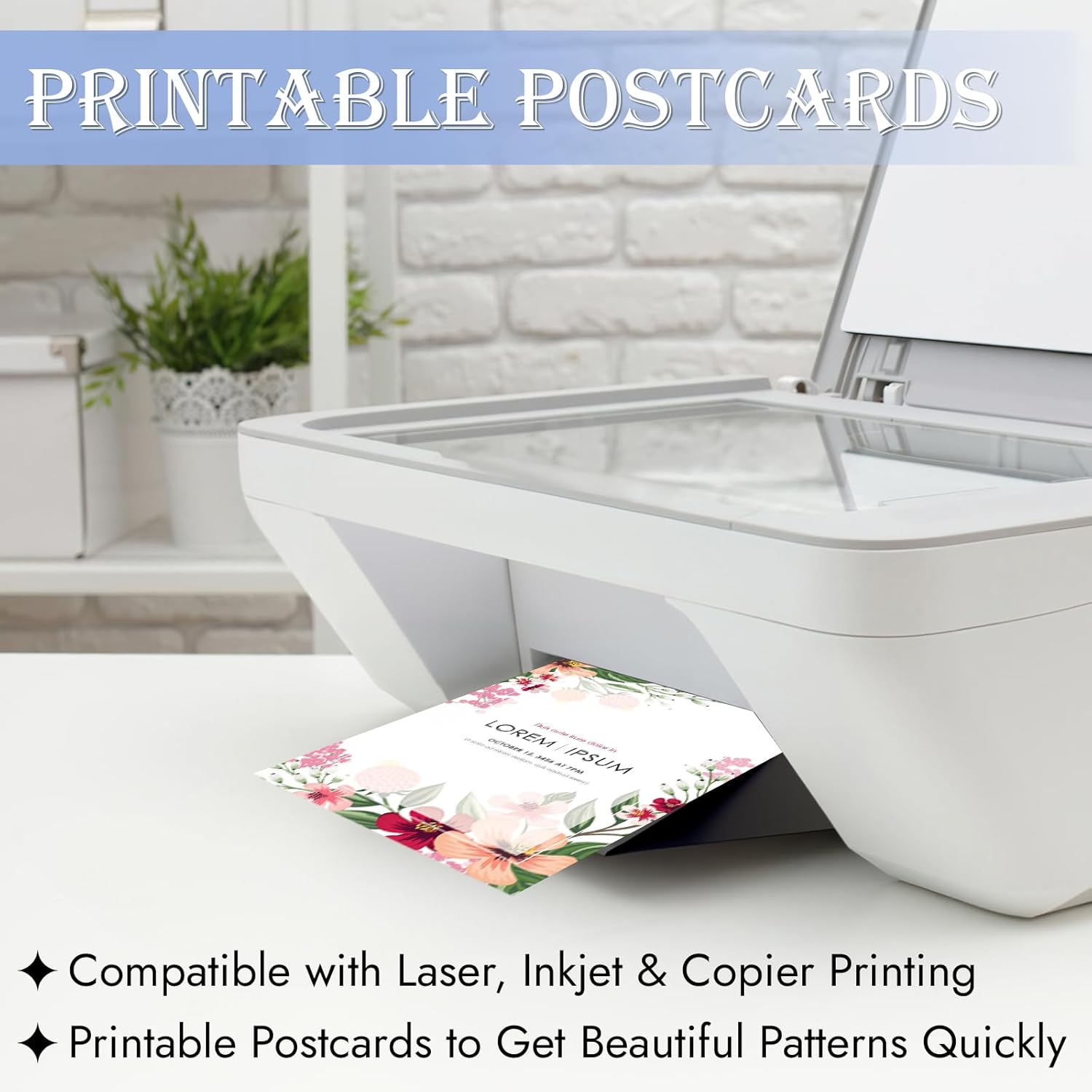 96PCS Blank Postcards for Mailing, 4 x 6 inches Post Cards for Mailing, 300 GSM White Cardstock Paper Mailable Printable Postcards Bulk for Birthday, Thank You, Business Postcards - Image 3