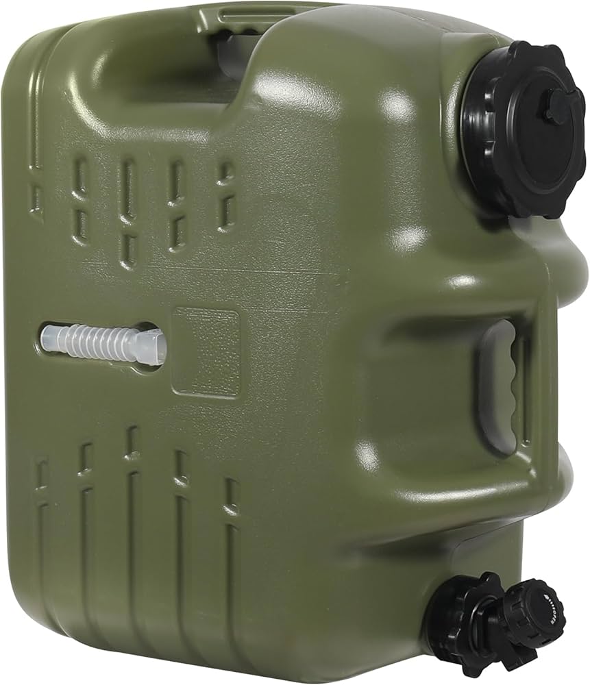 REDCAMP 6.6 Gallon Portable Water Container with Spigot, Water Storage Camp Water Jug for Camping Outdoor Hiking (25L Green)