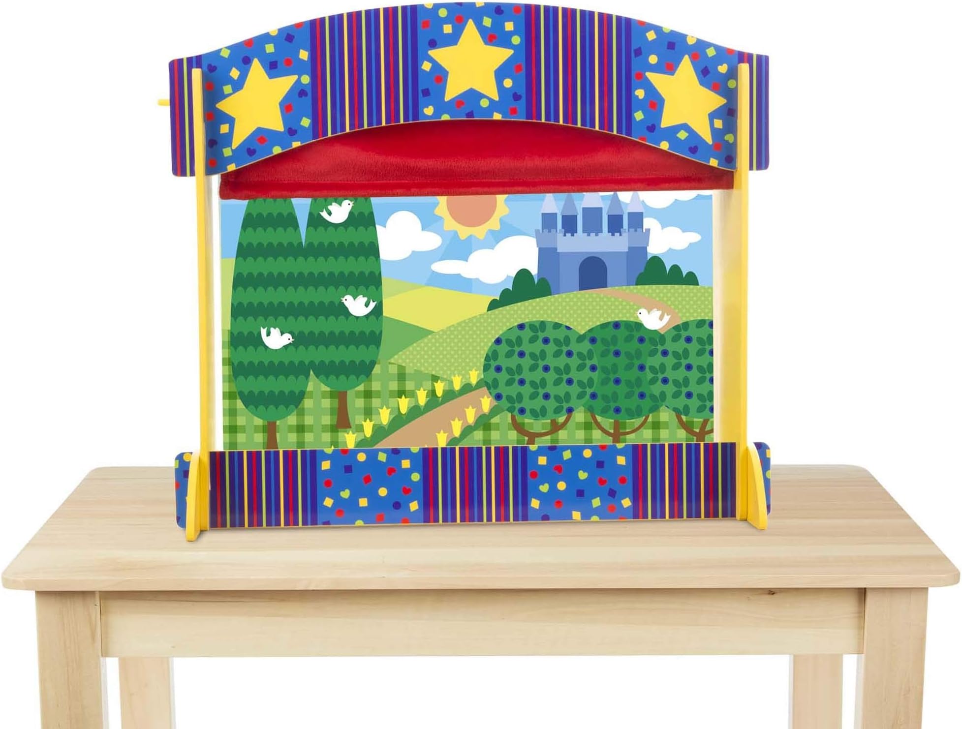 Melissa & Doug Tabletop Puppet Theater - Sturdy Wooden Construction