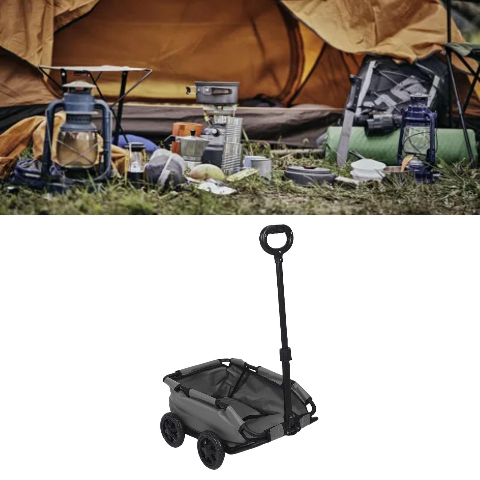 Faltbarer Haustier Kinderwagen 4, Multifunktionaler Ziehwagen Faltkarren Klapper Kinderwagen mit 45 Neigungdesign für den Außenbereich (Alomejorkwc1od0u92-12)