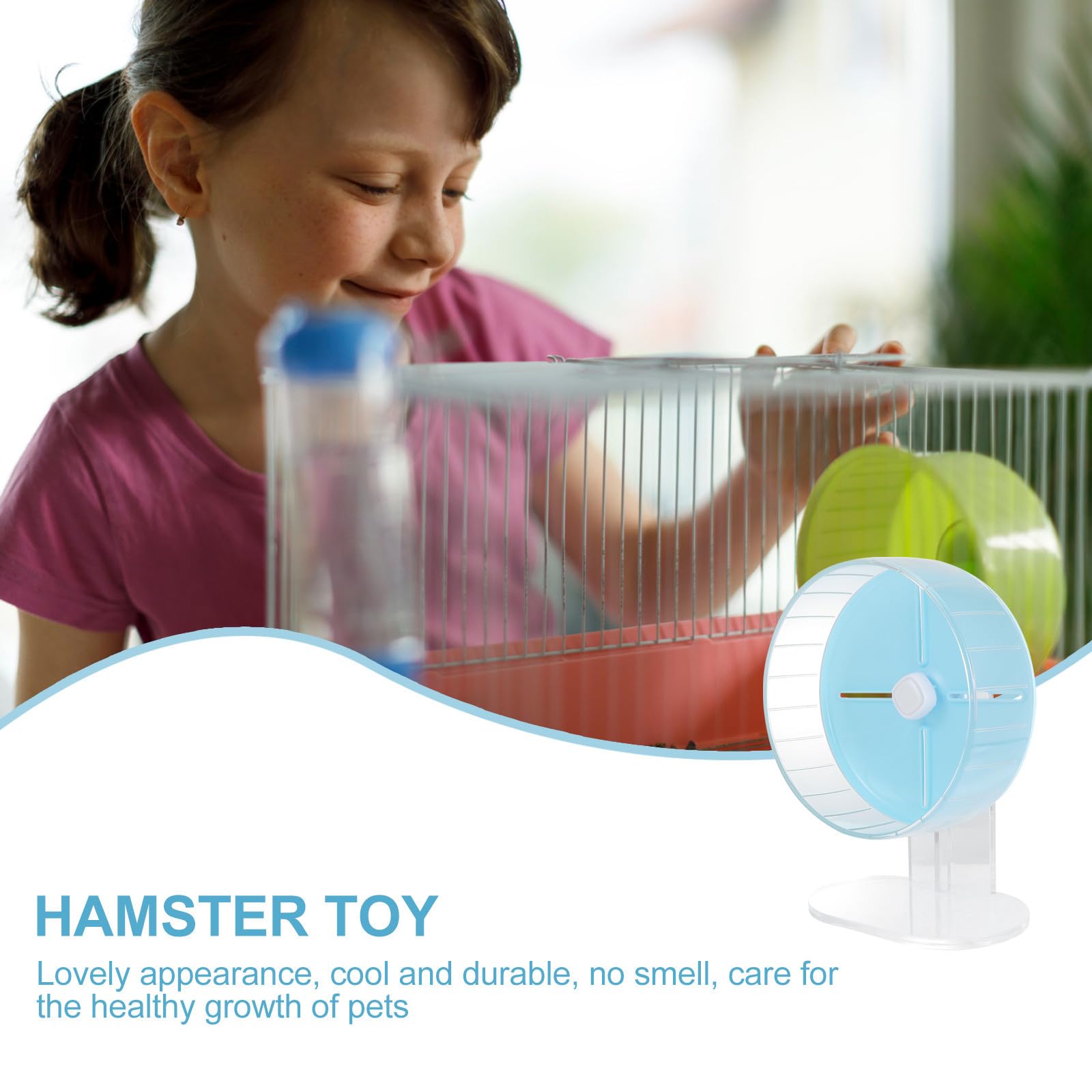iplusmile Leises Hamsterrad aus Kunststoff mit Schutz vor Umfallen Robust und Verformungsfrei Laufrad für Hamster und Kleine Kleintiere im Käfig