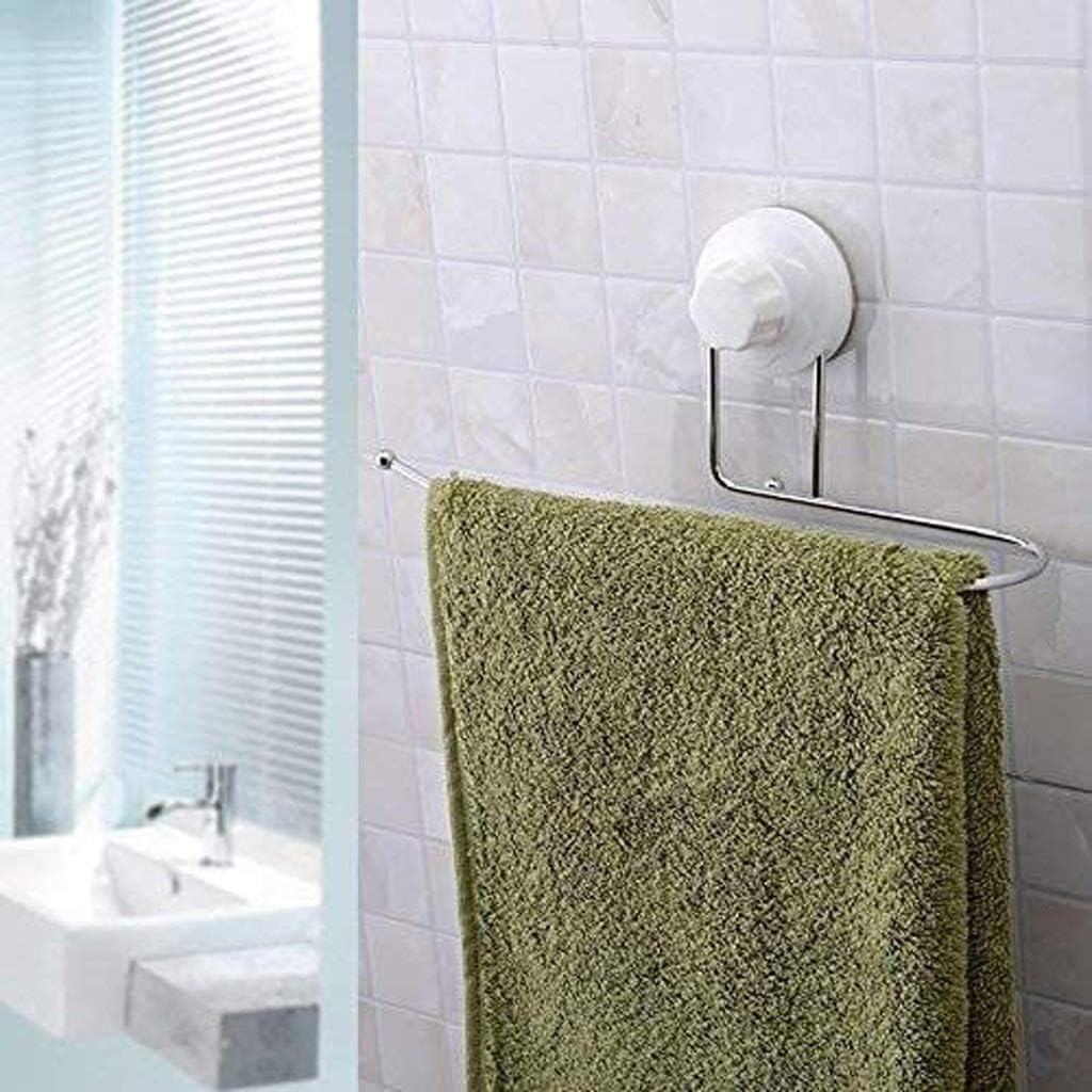 FMURY Towel Hook Free Punching Hanging Towel Rack Wall Hanging Kitchen Household Paper Towel Rack Suction Cup Towel Hanging Rod