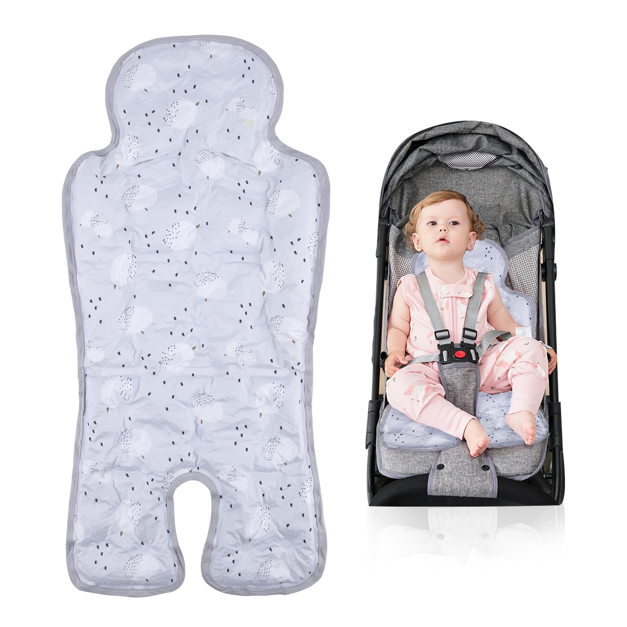 Baby-Kühlkissen für Kinderwagen Universelles Sommer Babyschale Kinderwagen-Kühlmatte Kinderwagen-Sitzeinlage Für Buggy Und Autositze (Kürbis)