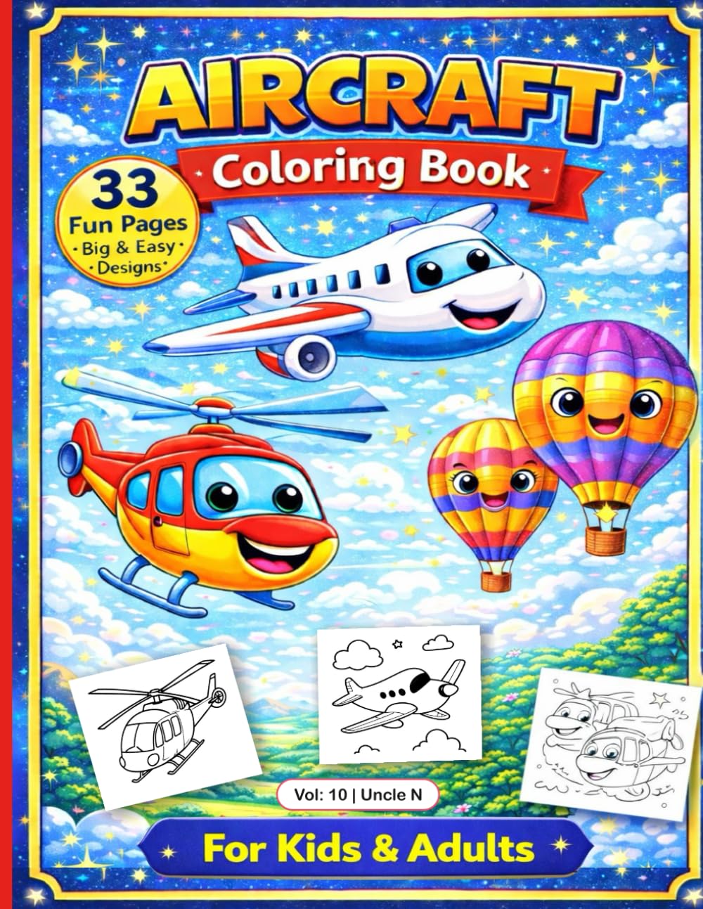 AIRCRAFT COLORING BOOK: All types of Aircraft Drawing Coloring Book for Kids or Adults all Multi task, Relax, Create & Enjoy Every Page