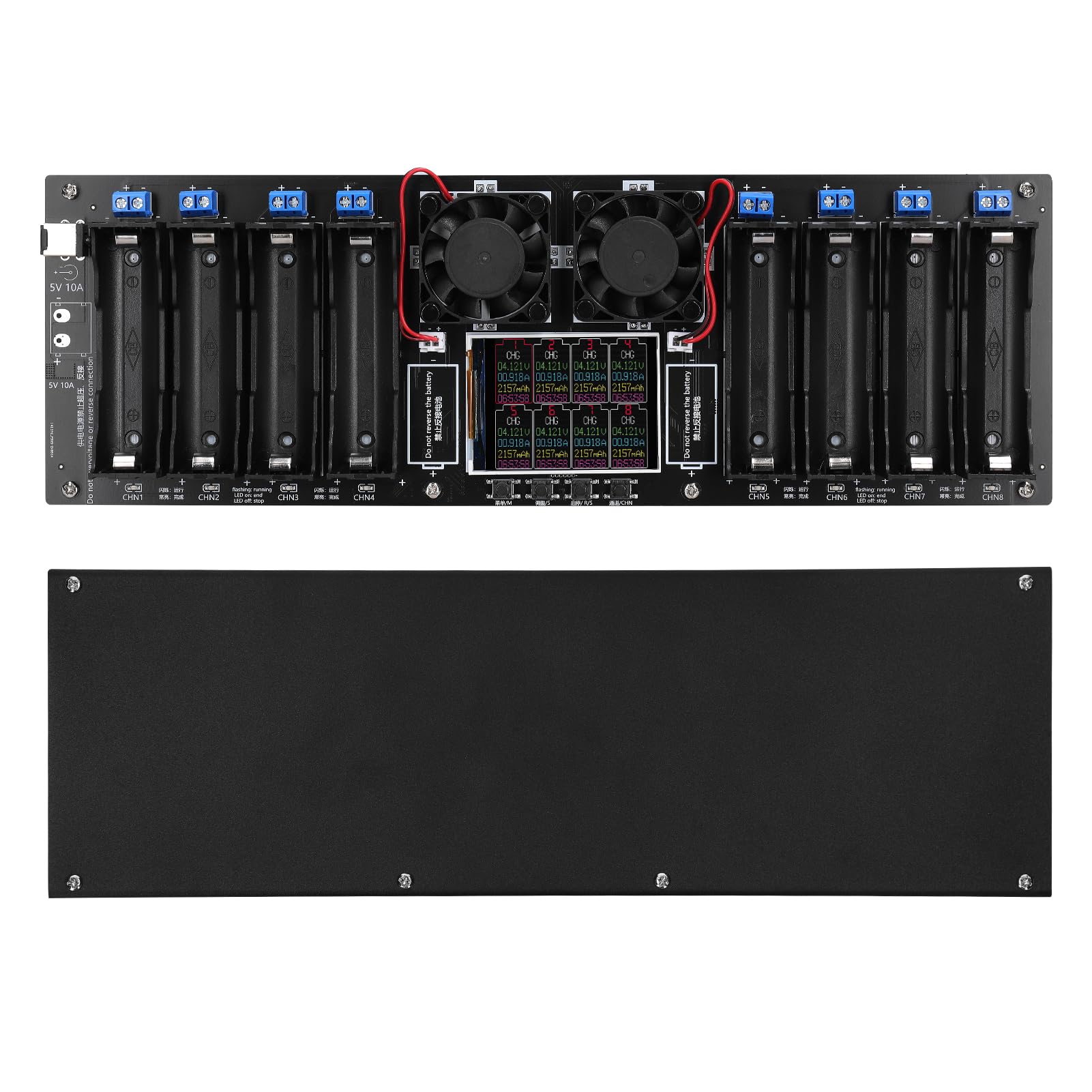Tester batteria a 8 canali display TFT da 2,4 pollici Test di capacità della batteria con funzionalità multimodale Sicurezza migliorata e visualizzazione intuitiva